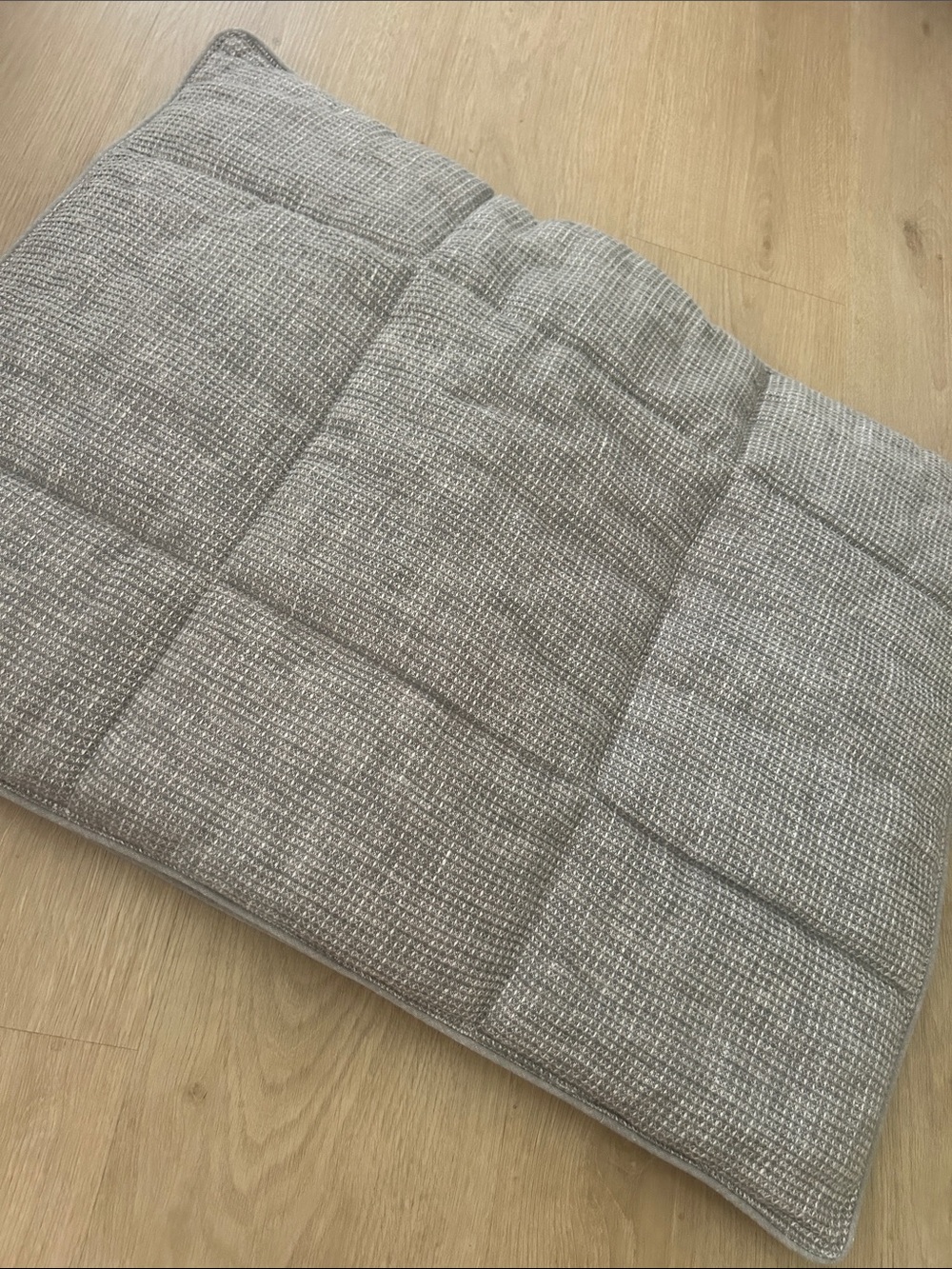 🌈 Pottery Barn grey textured padded shams